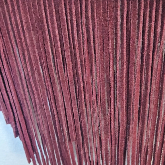 Monserat De Lucca Cross Body, Burgandy, Genuine Suede Leather Bag - Picture 7 of 9